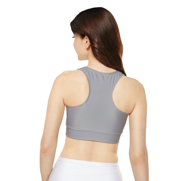Fully Lined, Padded Sports Bra, Grey