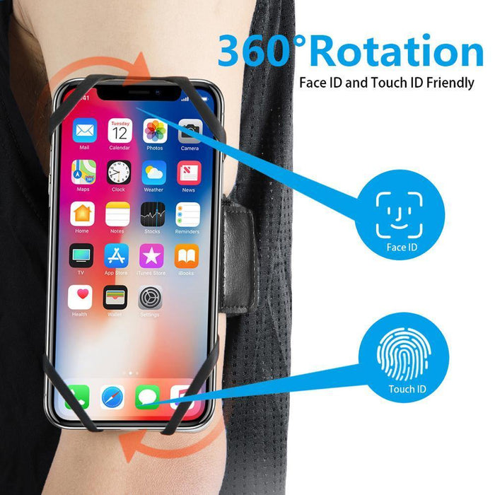 Genera Rotary Running Cell Phone Arm Band Sports Mobile Phone Arm Glove Wrist - MY STORE LIVING