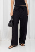 Georgie Barrel Leg Pants - Black
