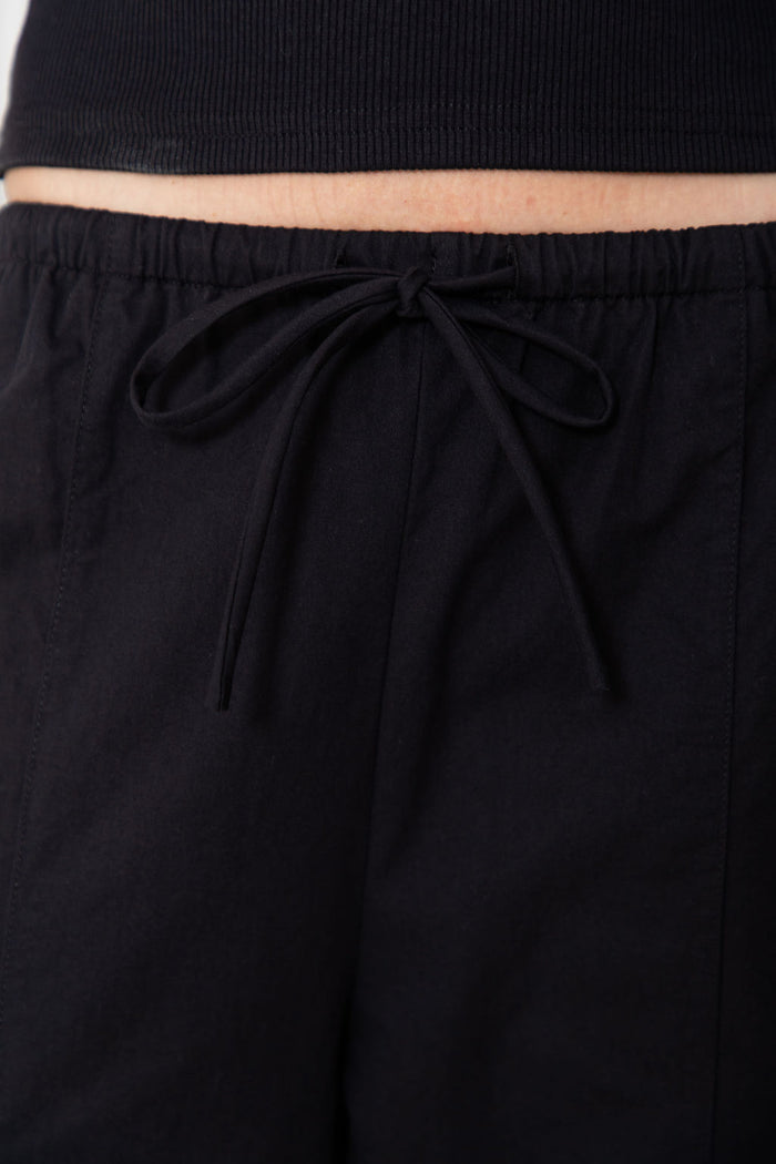 Georgie Barrel Leg Pants - Black