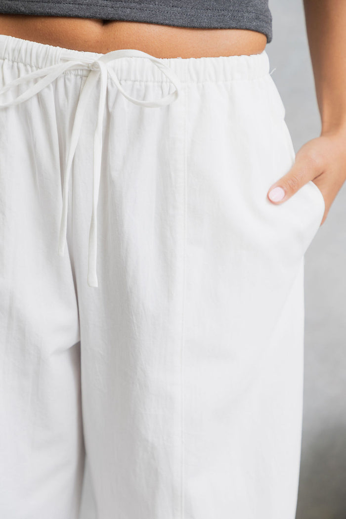 Georgie Barrel Leg Pants - White