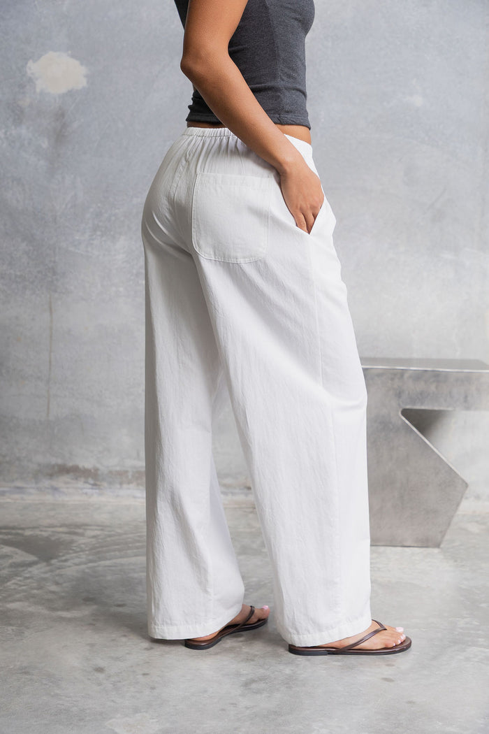 Georgie Barrel Leg Pants - White