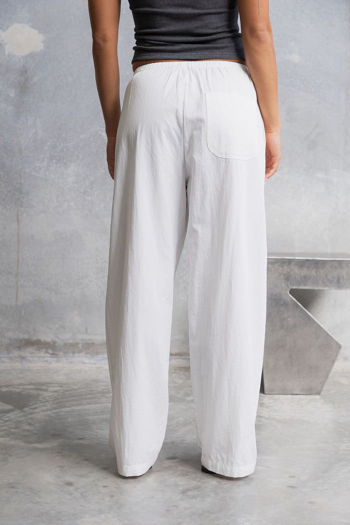 Georgie Barrel Leg Pants - White