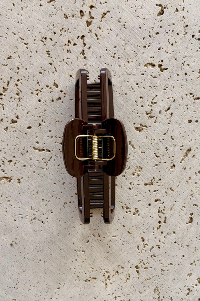 Georgie Claw Clip - Choc Shimmer - The Self Styler