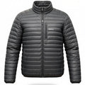 Black Gerry lightweight soft touch jacket, water and wind resistant, showing front view in size XL