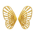 Gold plated Stainless steel Butterflies earrings