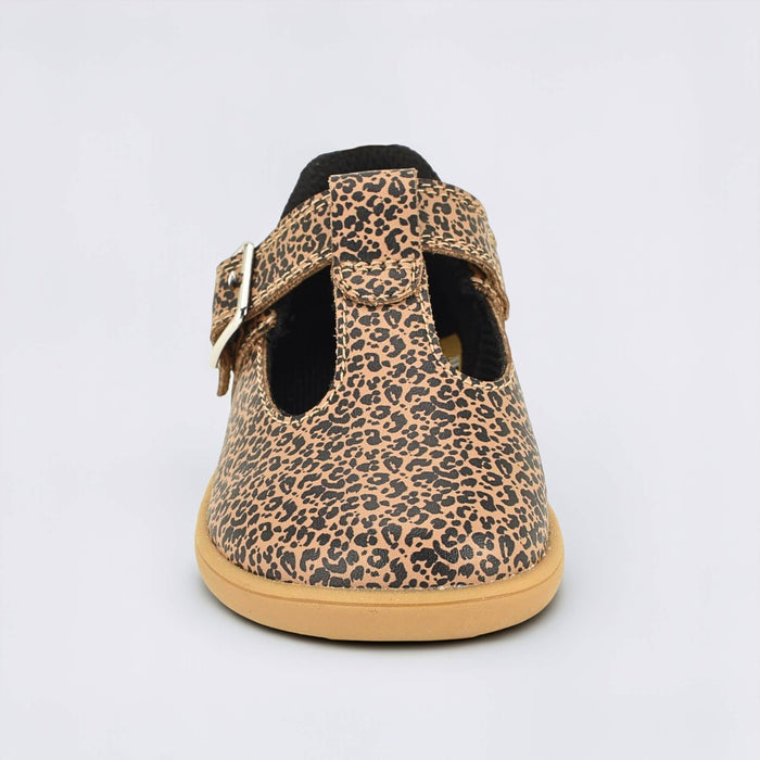 Goodall Leopard barefoot toddler shoe - front