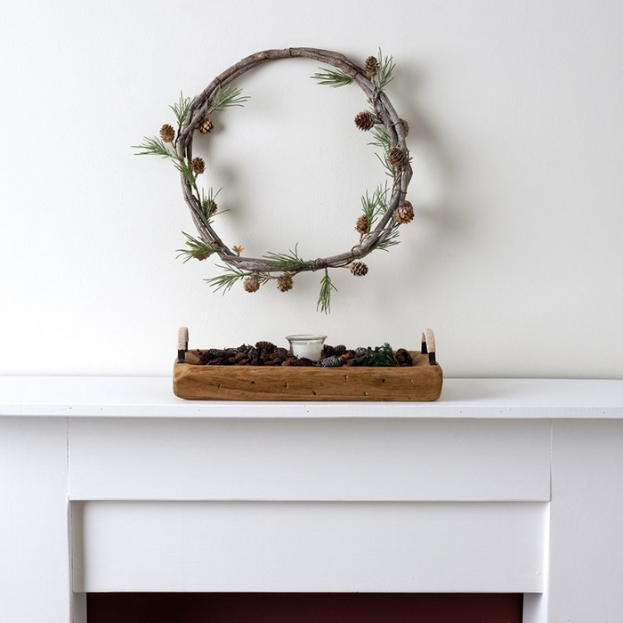 Grapevine & Pinecones Wreath