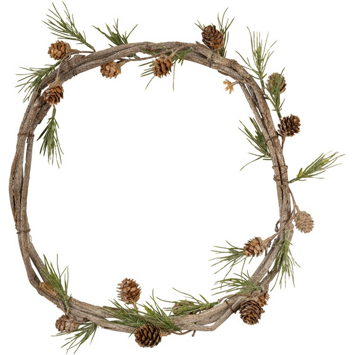 Grapevine & Pinecones Wreath