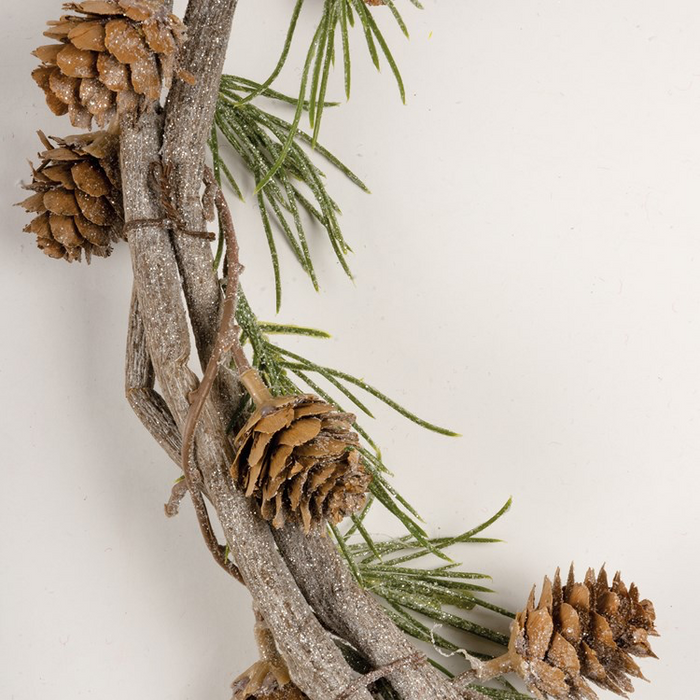 Grapevine & Pinecones Wreath