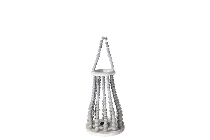 Gray Beaded Lantern
