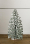 Green Flocked Bottle Brush Tree
