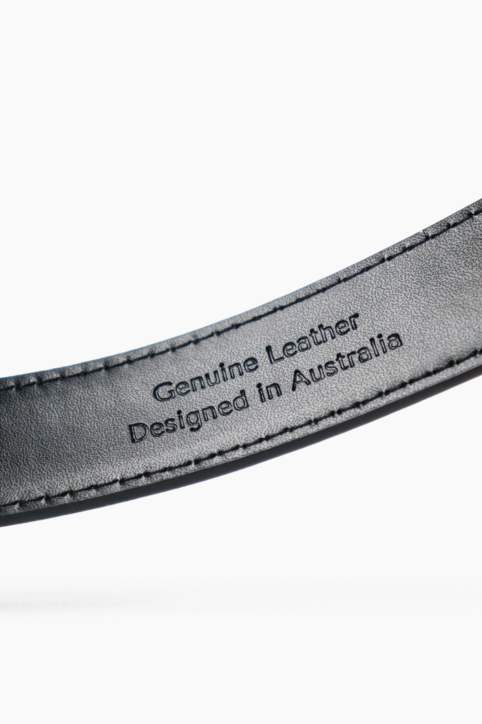 Greta Genuine Leather Belt - Taupe/Gold