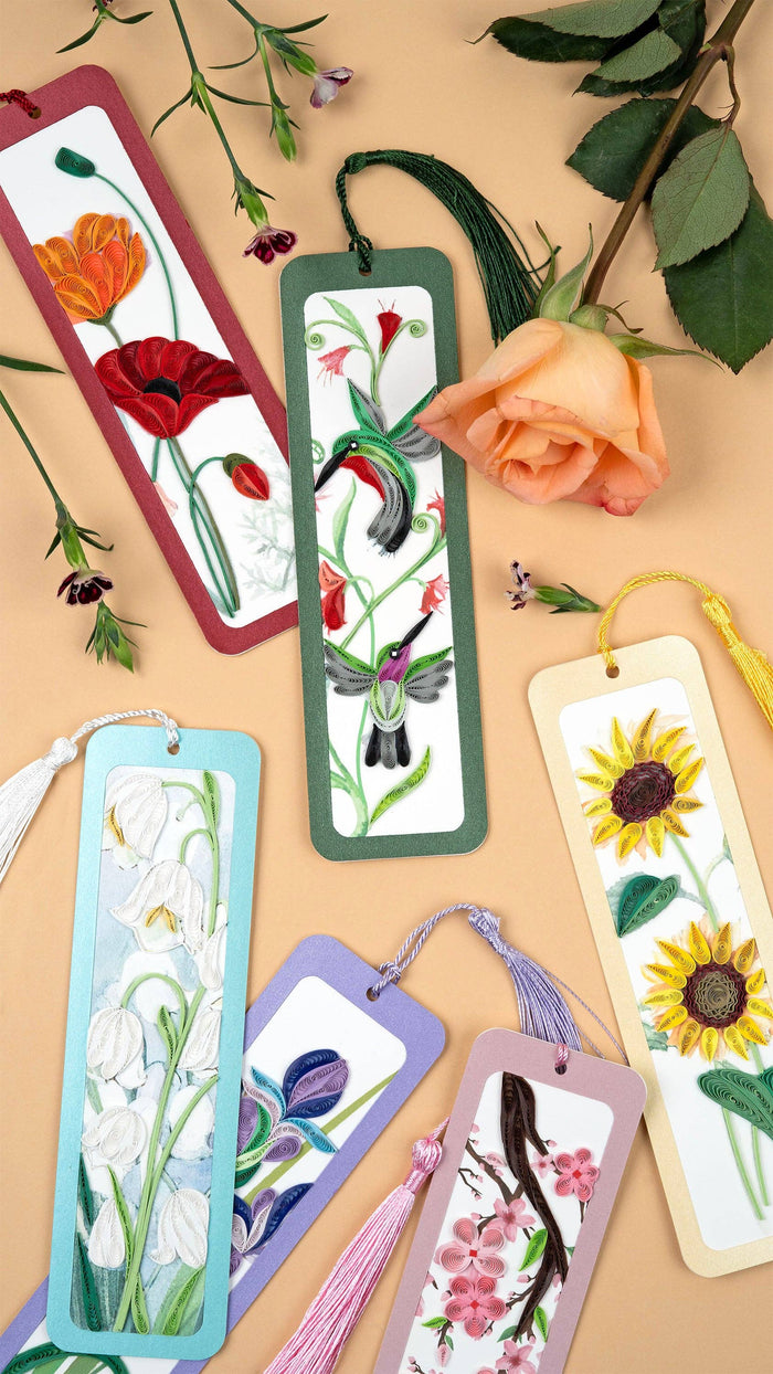 Handmade Quilled Paper Lily of the Valley Bookmark