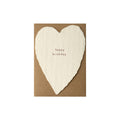 Happy Birthday Greeted Heart Handmade Paper Letterpress