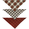 Holiday Plaid Pet Bandana- Large