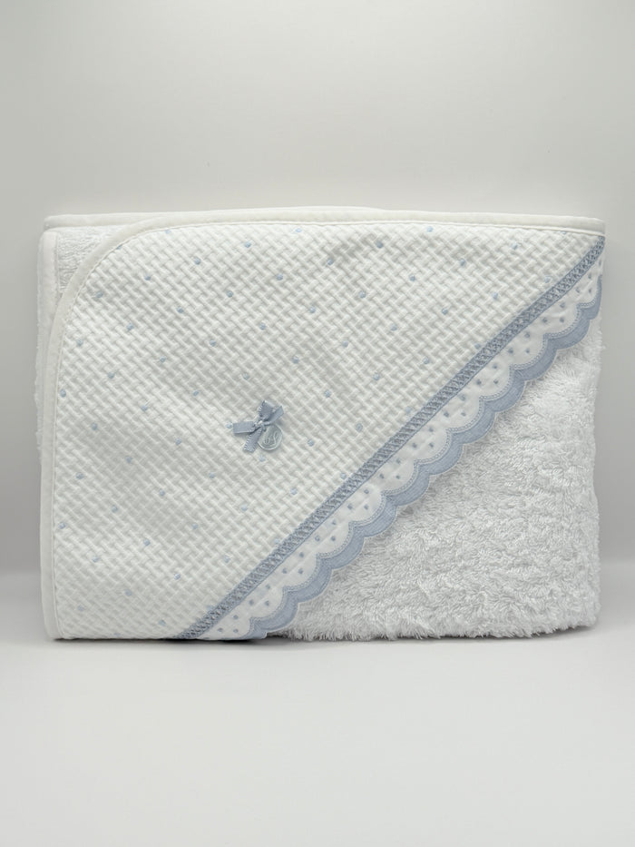 Hooded Towel XL Dots Blue