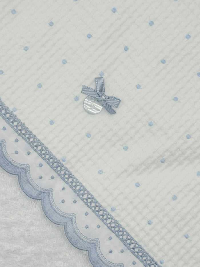 Hooded Towel XL Dots Blue