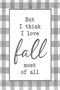 I Love Fall- Block Sign