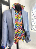 JOELTON MID BLUE LINEN MIX SPORTS JACKET