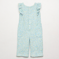 Floral-patterned jumpsuit on a light gray background