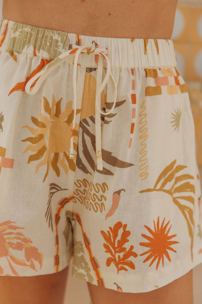 Juni Shorts - Palmira Print - The Self Styler