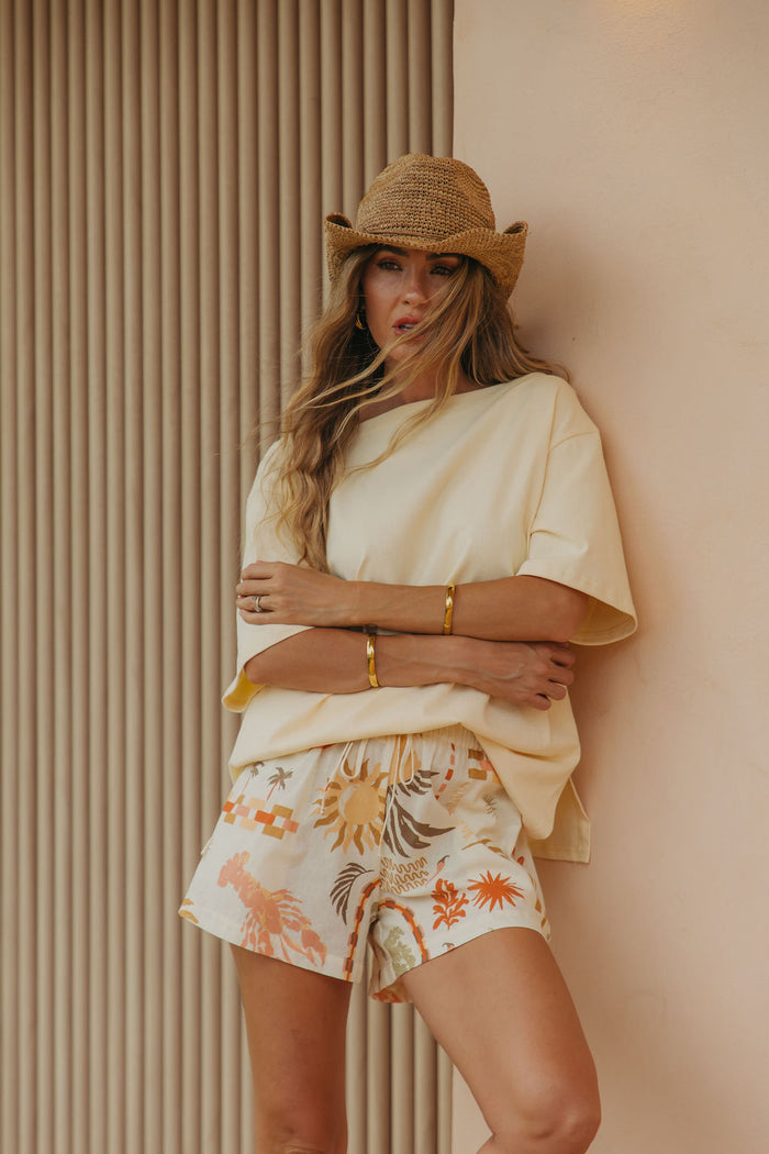 Juni Shorts - Palmira Print - The Self Styler