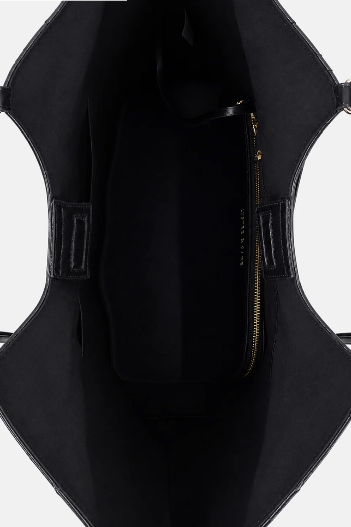 Kaia Woven Tote Bag - Black