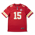 Men's Nike Kansas City Chiefs Mahomes #15 OnField jersey in 2XL, featuring team logo and player number, made of breathable football fabric.