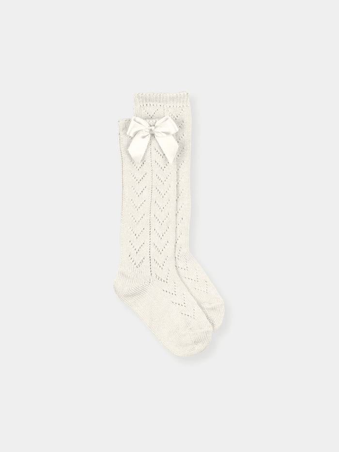 Knee Socks V Pattern- Bow