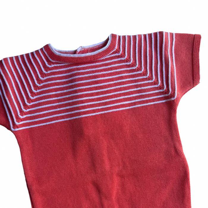 Knit Romper Apple