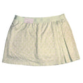 Lady Hagen women's mint seashells print skort with side pleats, 16-inch length, shown in XXL size.