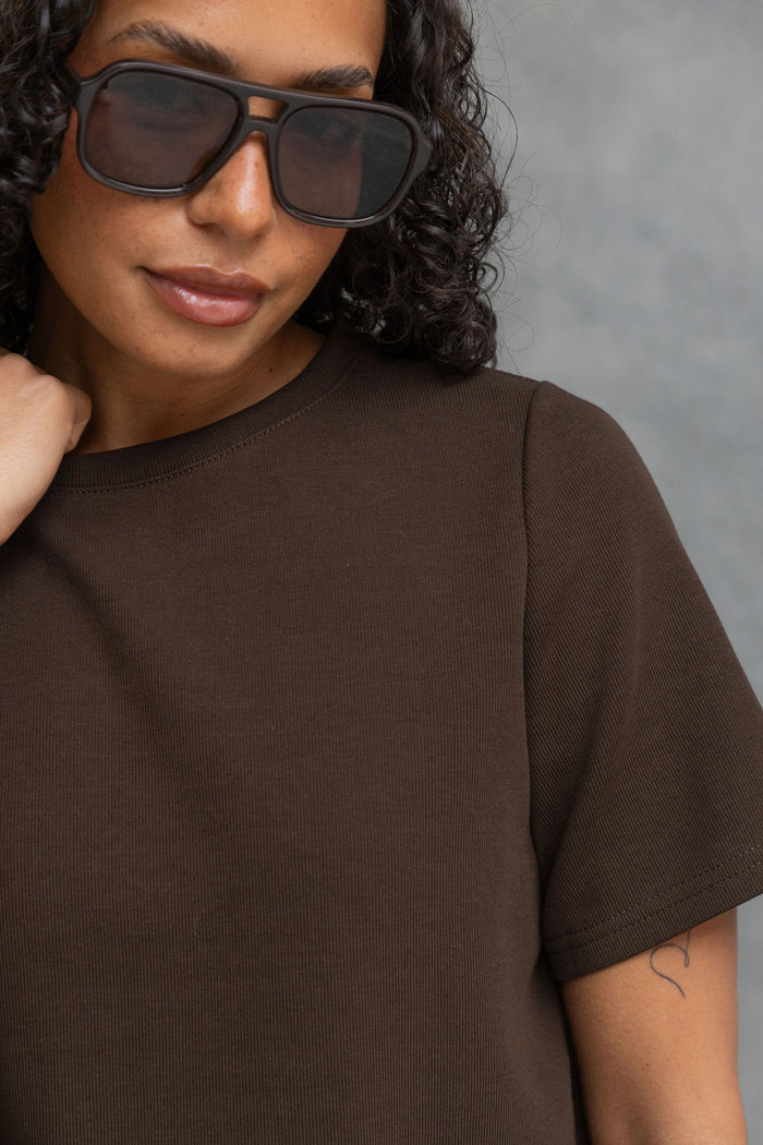 Lakey Relaxed-Fit Top - Chocolate