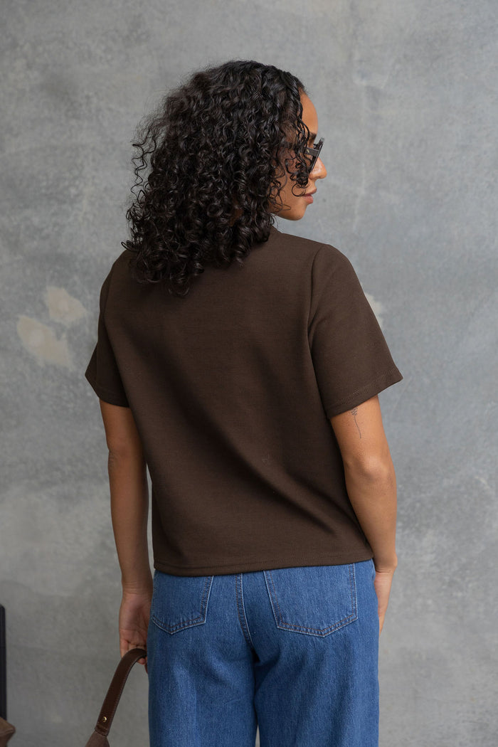 Lakey Relaxed-Fit Top - Chocolate