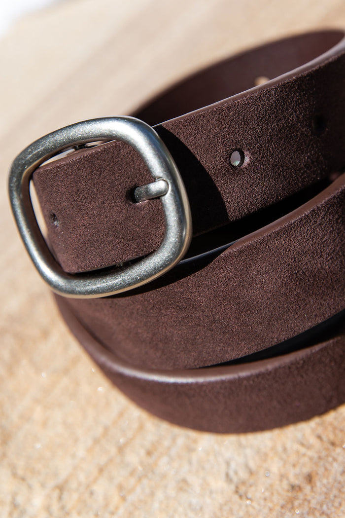 Laura Genuine Suede Belt - Espresso - The Self Styler