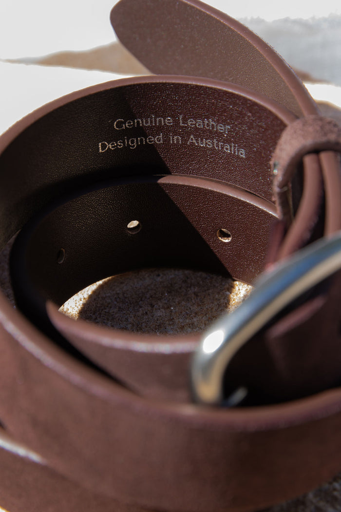 Laura Genuine Suede Belt - Espresso - The Self Styler