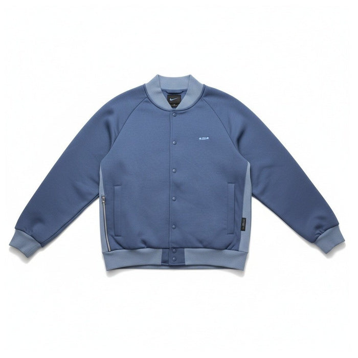 Nike LeBron varsity jacket made of Therma-FIT material, large size, with a zip-up front and team-inspired design.