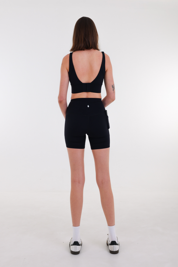 Legacy Bra - Black with White Logo