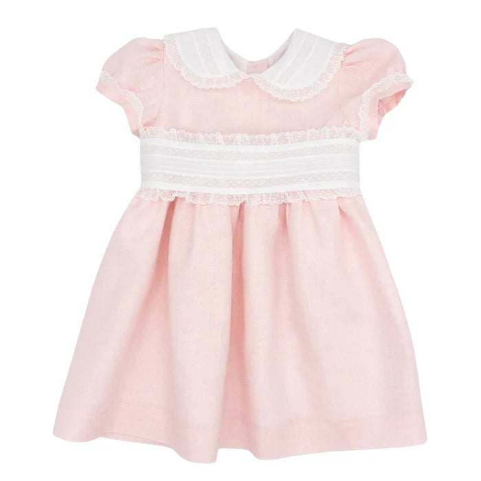 Linen Pink Classic Dress