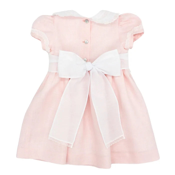 Linen Pink Classic Dress