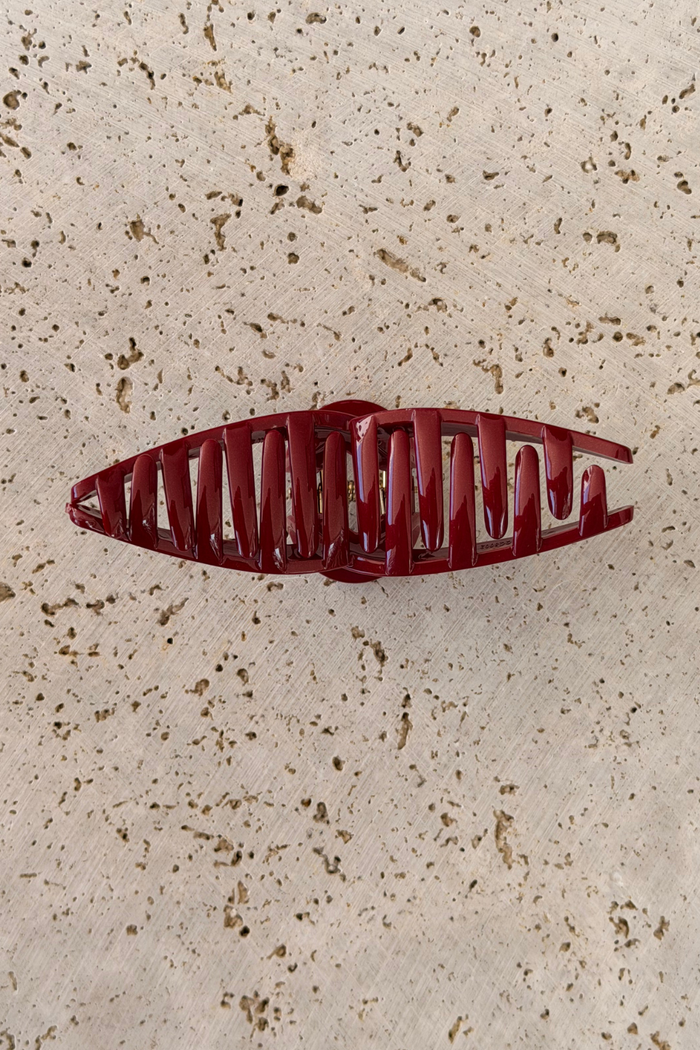 Lucia Loop Hair Claw Clip - Sangria Shimmer - The Self Styler