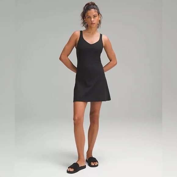 Lululemon Align Dress in Night color, size 6, showcasing a sleek, fitted design with soft fabric and subtle detailing.