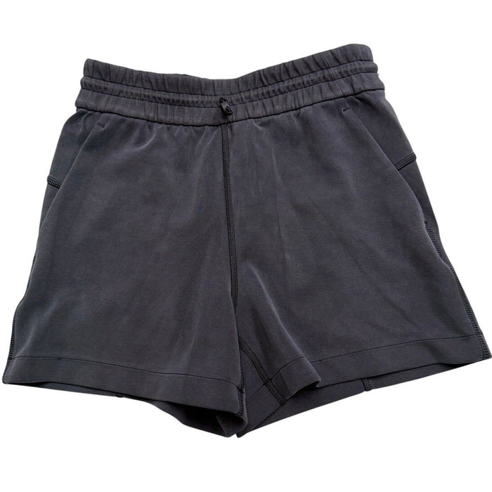 Lululemon Align High-Rise 4-inch Grey Shorts for women, size 2, made of soft, stretchy athletic fabric with a comfortable fit.