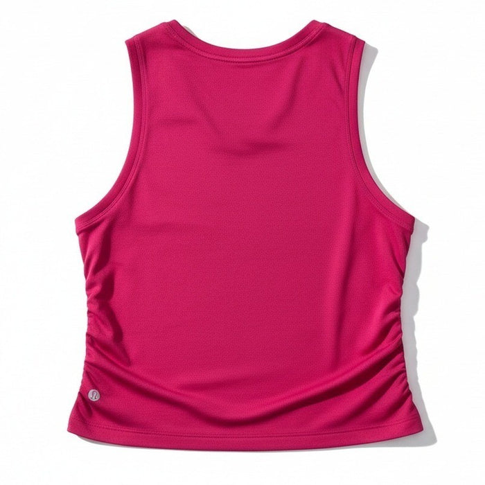 Lululemon License to Train tight-fit tank top in size 14, featuring sleek design and comfortable fit, shown in the product image.