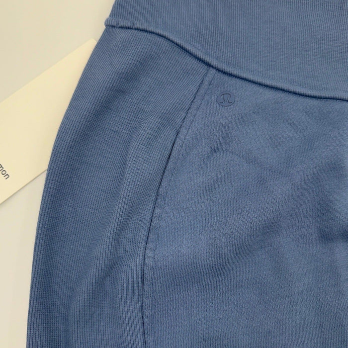 Lululemon Scuba HR Mini Skirt in high-rise stretch fabric, women's small size, shown in a neutral color.