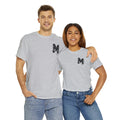 M Heavy Cotton Light Tee front and back logos
