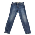 Madewell high riser skinny jeans for women in size 32, featuring a dark wash and classic five-pocket design.