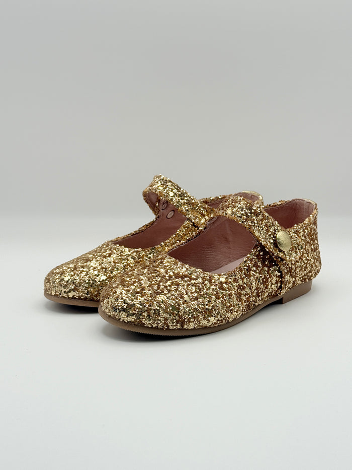 Mary Jane Glitter Oro