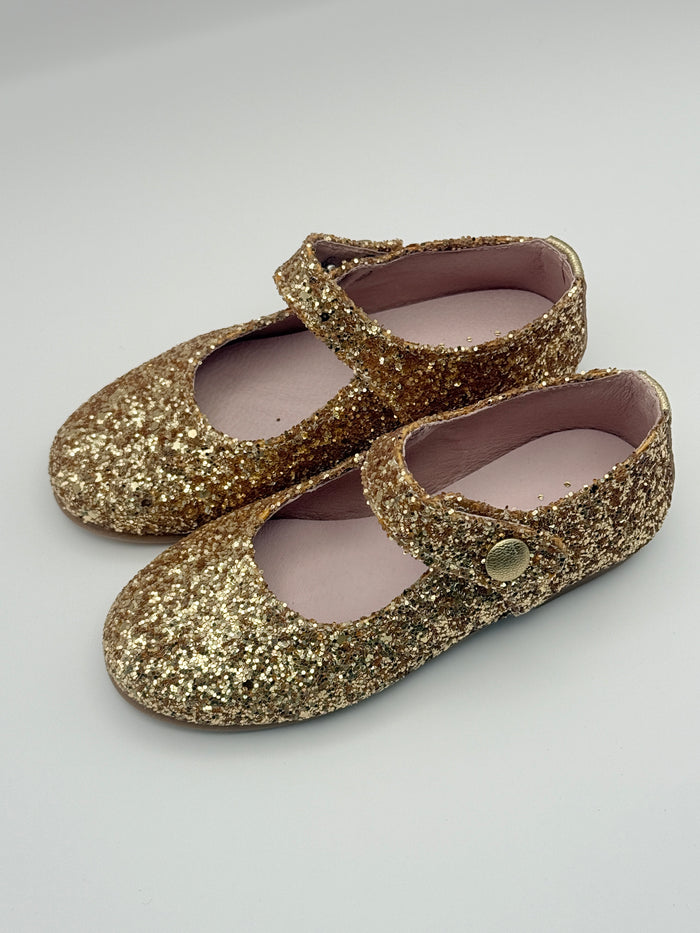 Mary Jane Glitter Oro