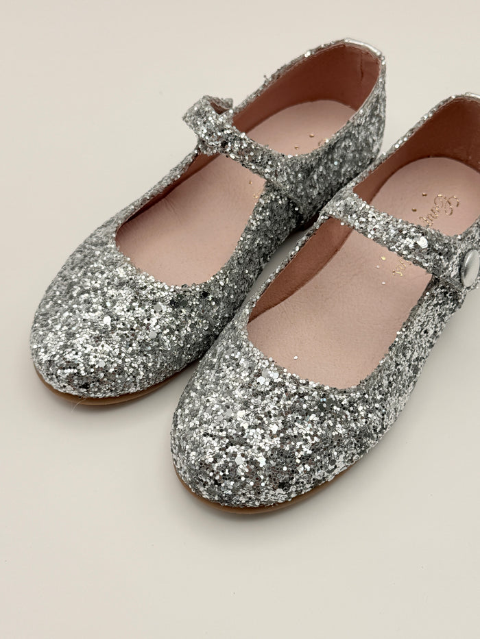 Mary Jane Glitter Silver
